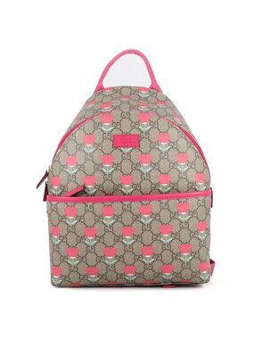 Gucci Backpack GG Supreme Flower Print Children Kids Kim Seungyoung
